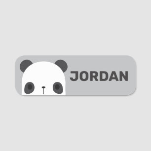 Niedlicher Panda-Bär mit Personalisiertem Namen Namensschild