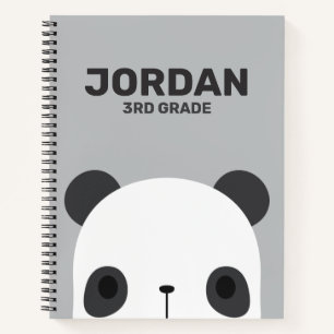 Niedlicher Panda-Bär mit Personalisiertem Namen Notizbuch