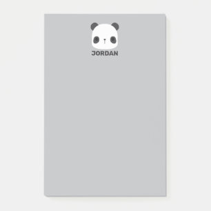 Niedlicher Panda-Bär mit Personalisiertem Namen Post-it Klebezettel
