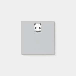Niedlicher Panda-Bär mit Personalisiertem Namen Post-it Klebezettel