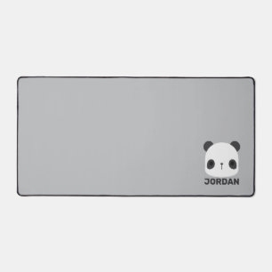 Niedlicher Panda-Bär mit Personalisiertem Namen Schreibtischunterlage