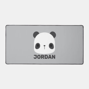 Niedlicher Panda-Bär mit Personalisiertem Namen Schreibtischunterlage