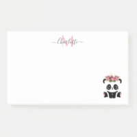 Niedlicher Panda-Bär personalisierte Monogramm
