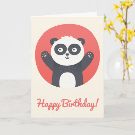 Niedlicher Panda-Bär - Personalisierter Kindergebu Karte