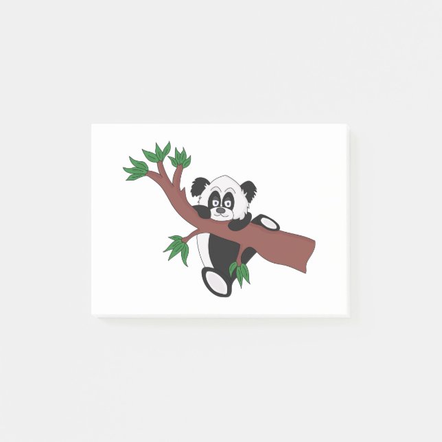 Niedlicher Panda-Bär Post-it Klebezettel (Vorderseite)
