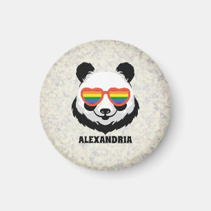 Niedlicher Panda-Bär   Regenbogen   LGBTQ Magnet
