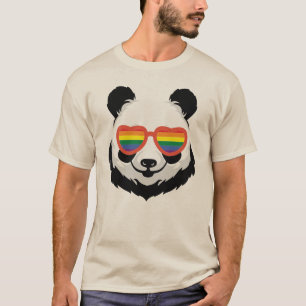 Niedlicher Panda-Bär   Regenbogen   LGBTQ T-Shirt