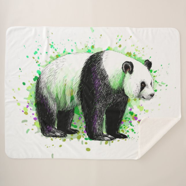 Niedlicher Panda-Bär Sherpadecke (Vorderseite (Horizontal))