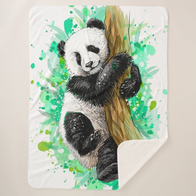 Niedlicher Panda-Bär Sherpadecke (Vorderseite)