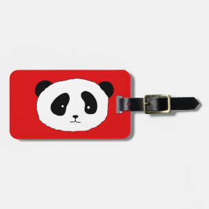 Niedlicher Panda-Bär steht dem modernen Spaß von L Gepäckanhänger