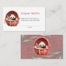 Niedlicher Panda Bären Red Basket Diaper Raffel
