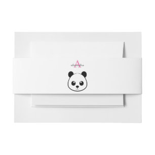 Niedlicher Panda-Bärendrahm Einladungsbanderole