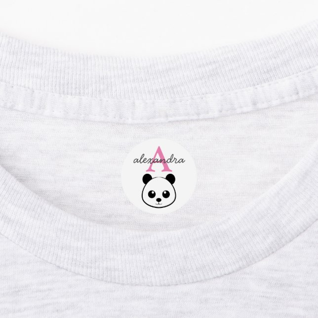 Niedlicher Panda-Bärendrahm Etiketten (Befestigt)