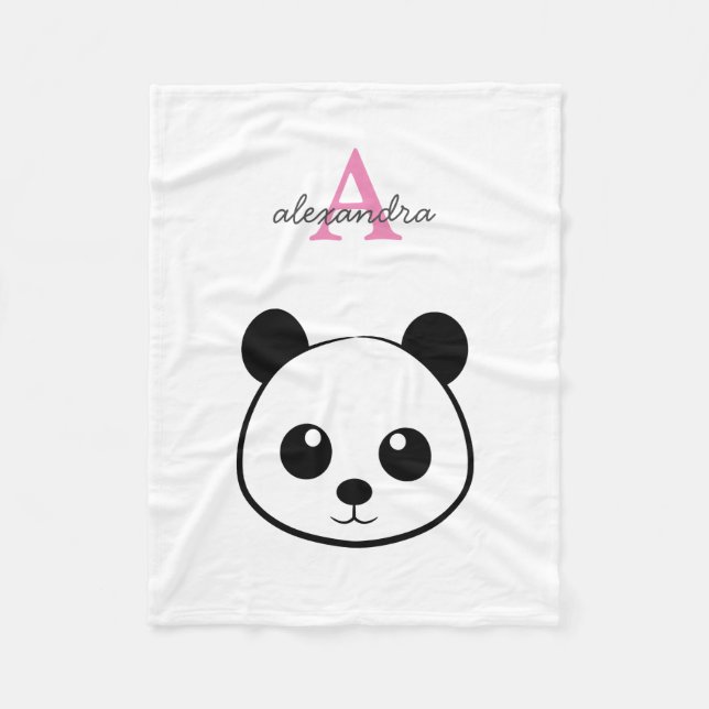 Niedlicher Panda-Bärendrahm Fleecedecke (Vorderseite)