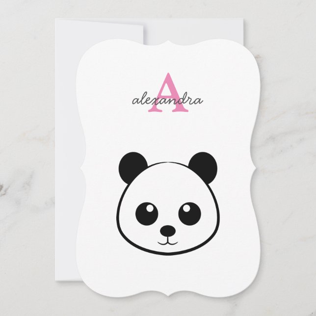 Niedlicher Panda-Bärendrahm Mitteilungskarte (Vorderseite)