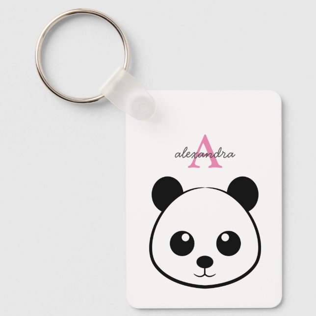 Niedlicher Panda-Bärendrahm Schlüsselanhänger (Vorderseite)