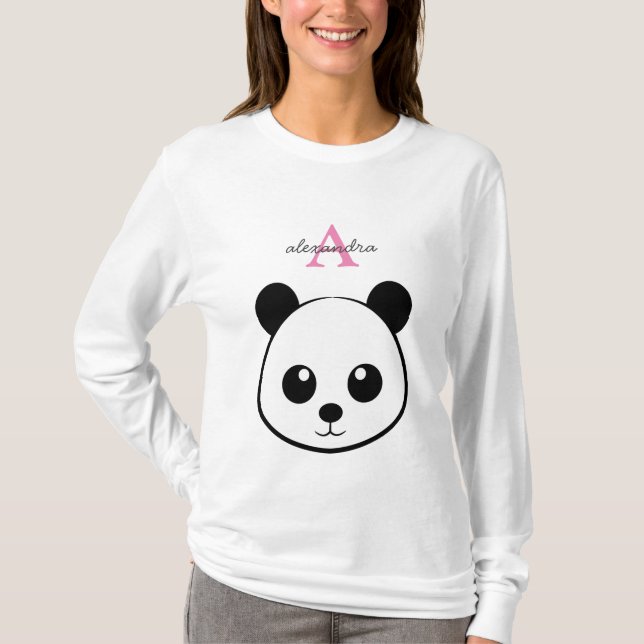 Niedlicher Panda-Bärendrahm T-Shirt (Vorderseite)
