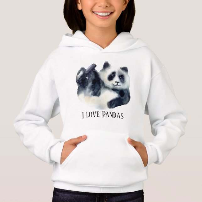 niedlicher Panda-Bärenfreund geben den Namen Hoodie (Vorderseite)