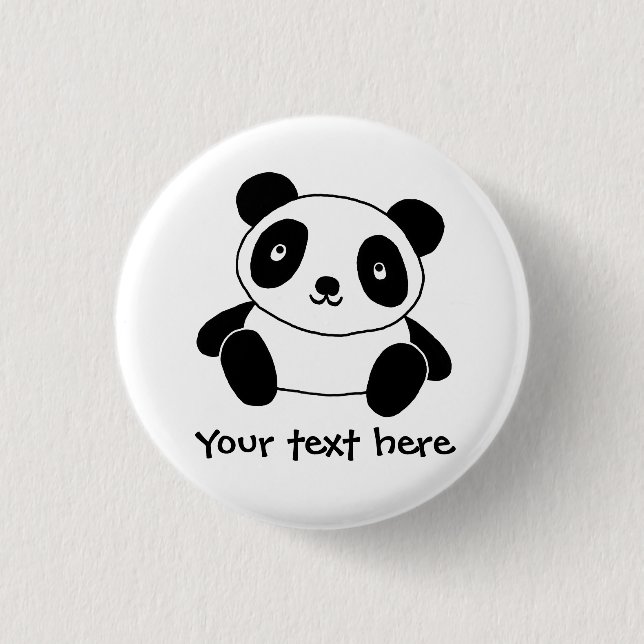 Niedlicher Panda Button (Vorderseite)