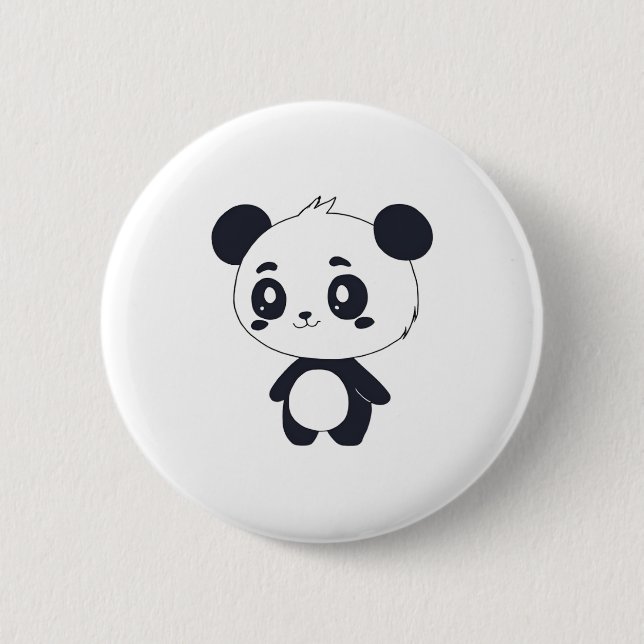 niedlicher Panda-Button Button (Vorderseite)