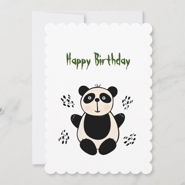 Niedlicher Panda Feiertagskarte (Vorderseite)