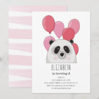 Niedlicher Panda. Hübsches Tier. Rosa Kindergeburt
