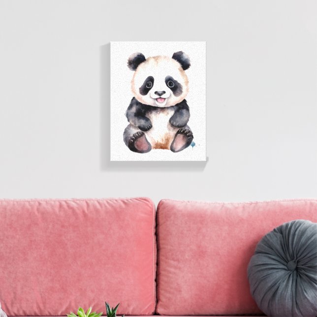 Niedlicher Panda Leinwanddruck (Insitu (Wohnzimmer))