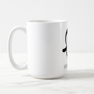 Niedlicher Panda mit schwarzem Gesicht auf Becher Kaffeetasse