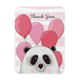 Niedlicher Panda. Modernes Kindertier. Pink vielen Magnet