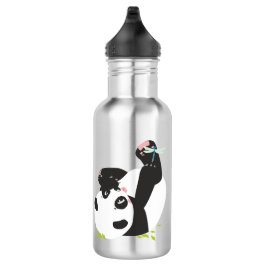 Niedlicher Panda-Name Edelstahlflasche