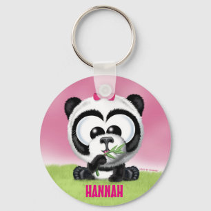 Niedlicher Panda-personalisierter Schlüsselanhänger