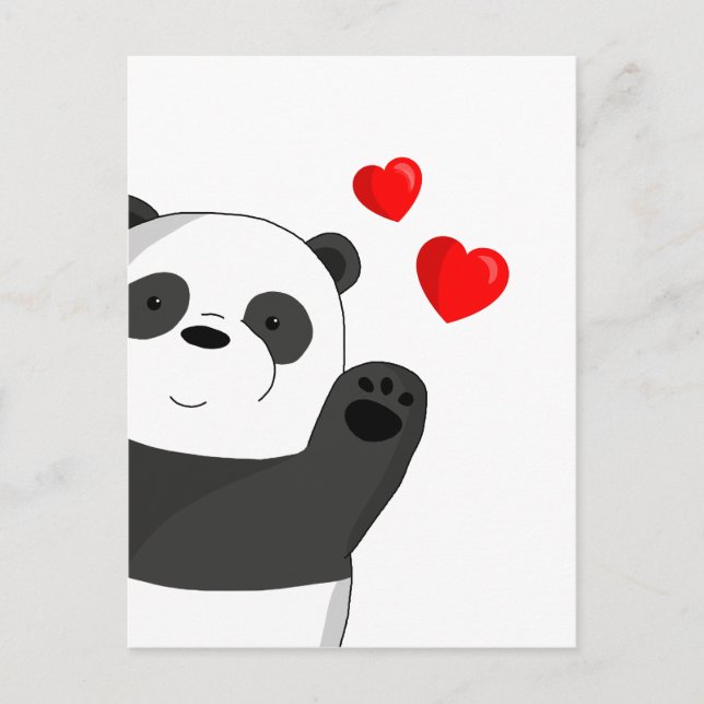 Niedlicher Panda Postkarte (Vorderseite)