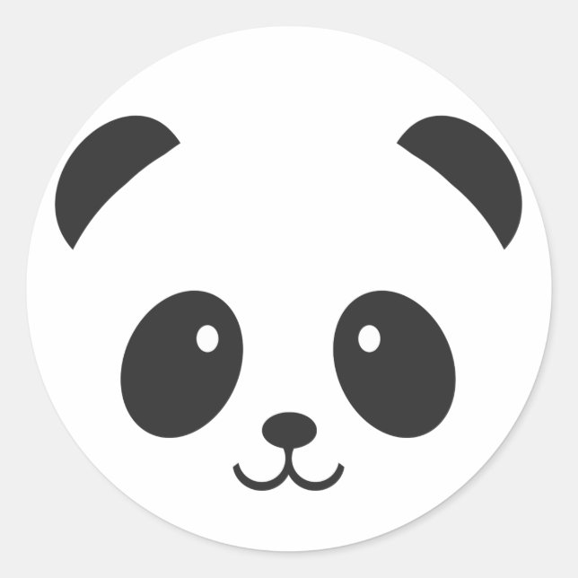 Niedlicher Panda-Sticker Runder Aufkleber (Vorderseite)
