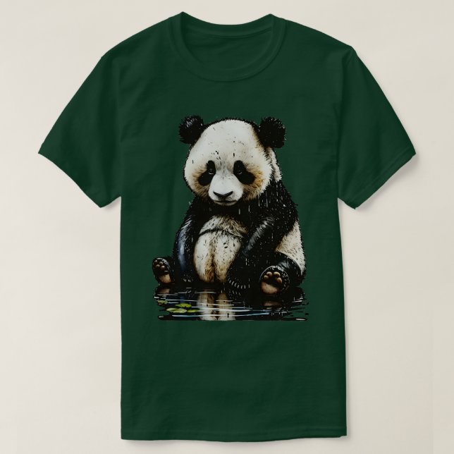 Niedlicher Panda T-Shirt (Design vorne)