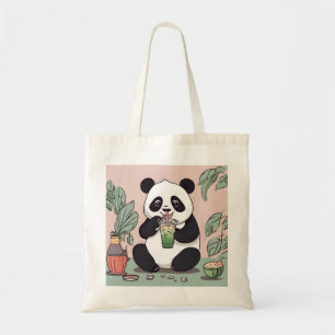 Niedlicher Panda-Tee mit Blase, Boba-Tee Tragetasche