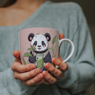 Niedlicher Panda-Tee mit Blase, Boba-Tee Verwandlungstasse