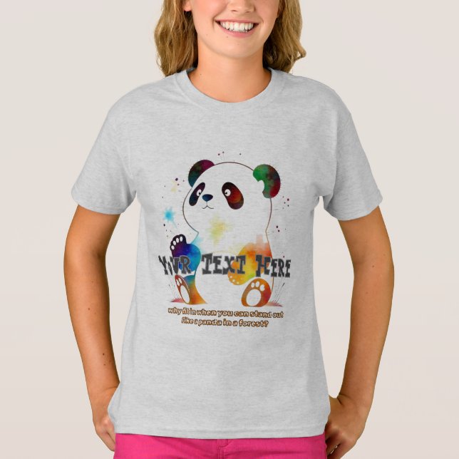 Niedlicher Panda zu Shirt (Vorderseite)