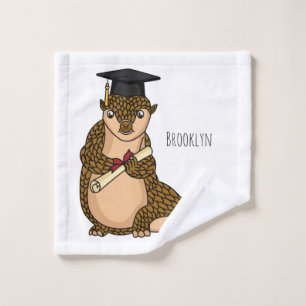 Niedlicher Pangolin-schließ-Cartoon Badhandtuch Set