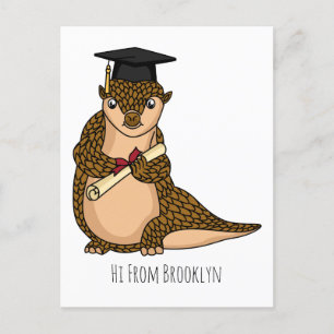 Niedlicher Pangolin-schließ-Cartoon Postkarte