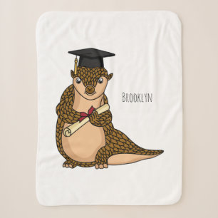 Niedlicher Pangolin-schließ-Cartoon Sherpadecke