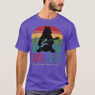 Niedlicher Papa Bär Vintag Vatertag Retro Vater Gu T-Shirt
