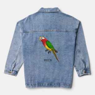 Niedlicher Papagei-Cartoon Jeansjacke