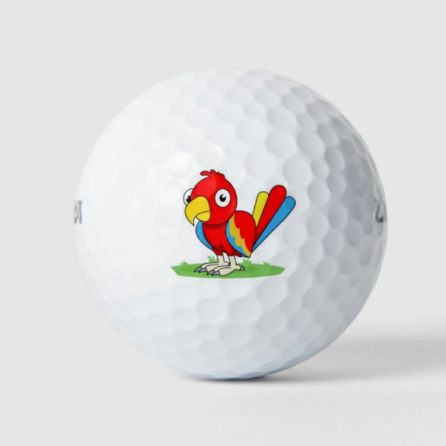 niedlicher Papageiengolfball Golfball (Vorderseite)