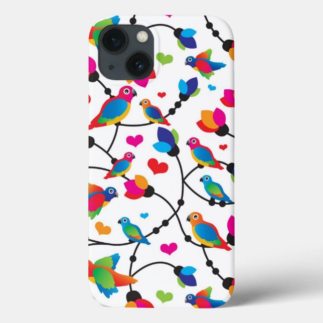 niedlicher Papageienvogel Case-Mate iPhone Hülle (Rückseite)