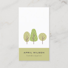 NIEDLICHER PASTEL GREEN TREE TRIO LANDSCAPING SERV VISITENKARTE