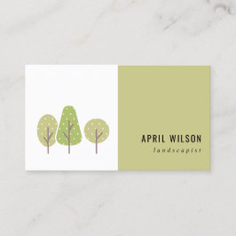 NIEDLICHER PASTEL GREEN TREE TRIO LANDSCAPING SERV VISITENKARTE