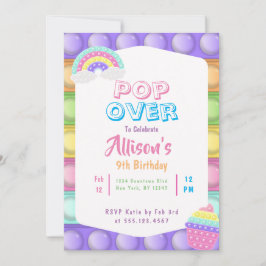 Niedlicher Pastel Pop Es Fidget Girls Geburtstag Einladung