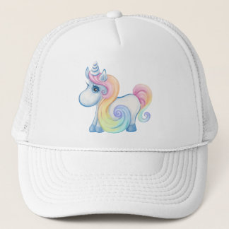 Niedlicher Pastell farbiger Unicorn Truckerkappe