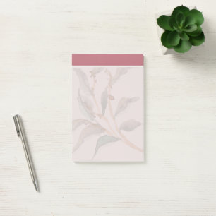 Niedlicher pastellfarbener Aquarell Trendy Burgund Post-it Klebezettel