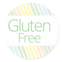 Niedlicher, pastellfarbener, glutenfreier Aufklebe